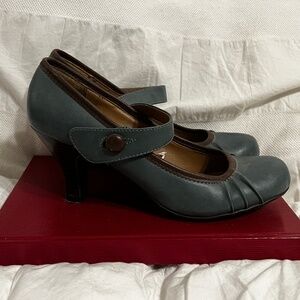 Vintage style Mary Jane’s Dark Teal
